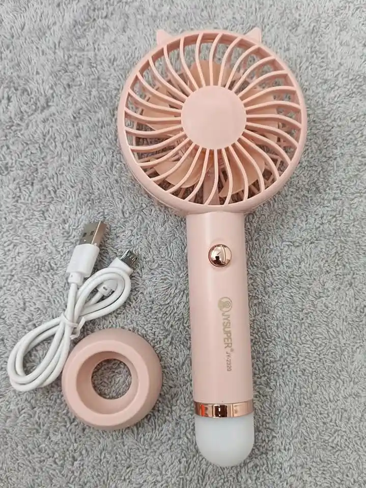 Jy super jy 2320 model mini rechargeable fan with led light