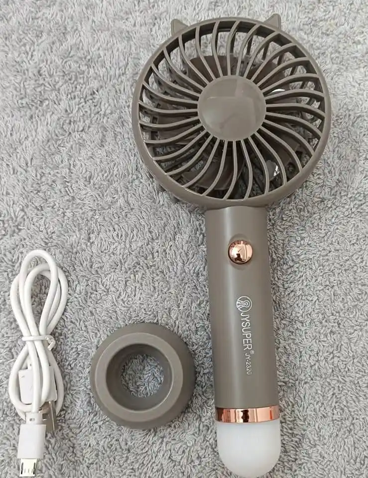 Jy super jy 2320 model mini rechargeable fan with led light