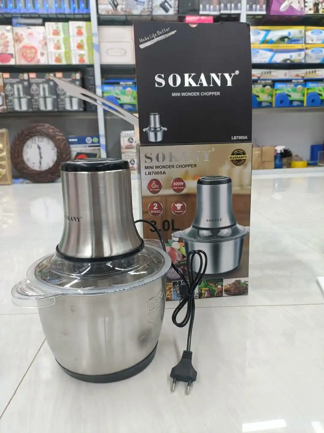 Sokany 800watt meat Grinder and blender (model-7005A)3.Lt